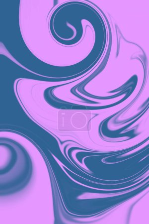 Photo for Blue pink waves and swirls background pattern illustration - Royalty Free Image