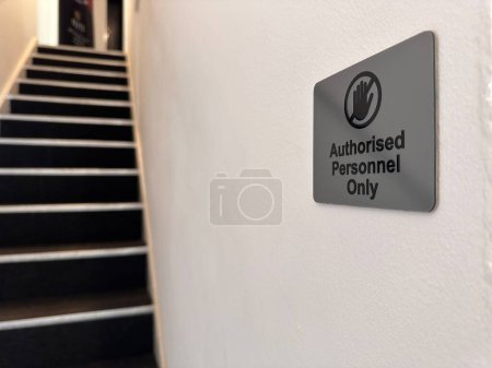 Photo for Authorised personnel only sign on the wall - Royalty Free Image
