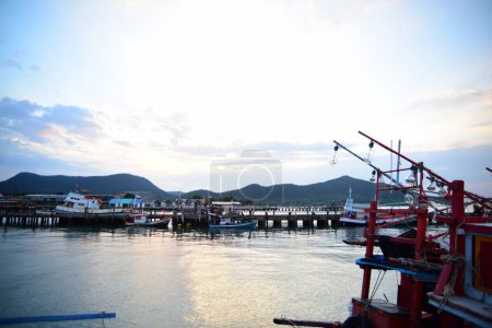 Photo for Boats at Thai fishing port - Royalty Free Image