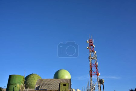 Photo for Large telecommunication tower with antennas, Thailand. - Royalty Free Image