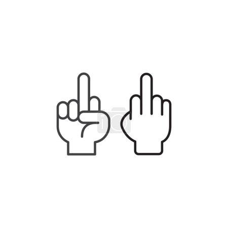 Ilustración de Fuck you hand finger. Vector icon template - Imagen libre de derechos