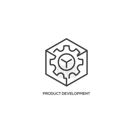Illustration for Product Development icon, business concept. Modern sign, linear pictogram, outline symbol, simple thin line vector design element template - Royalty Free Image