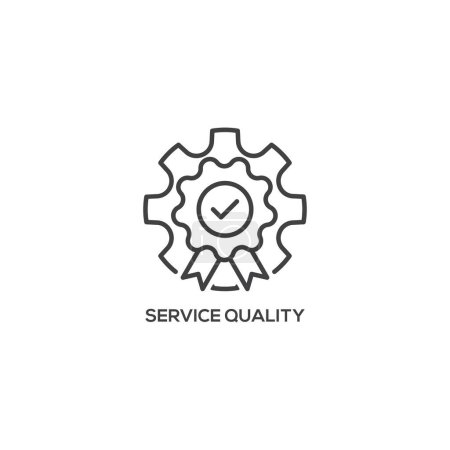 Servicequalität Symbol, Geschäftskonzept. Modernes Zeichen, lineares Piktogramm, Umrisssymbol, einfache Designvorlage für dünne Linienvektoren