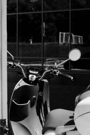 Photo for Motorbike. close up black and white photography - Royalty Free Image