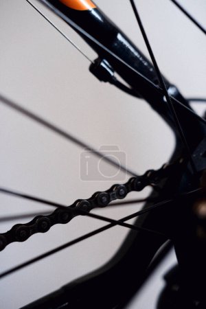 Photo for Details of a sports bike on a white background close-up - Royalty Free Image