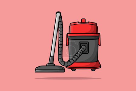 Illustration for Vacuum Cleaner Machine vector illustration. Cleaning service object icon concept. Home cleaner equipment vector design. - Royalty Free Image