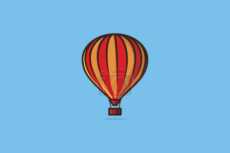 Illustration des Heißluftballon-Vektors. Lufttransportobjekt Icon-Konzept. Grafisch isolierte bunte Flugzeuge. Luftballonfestival. Luftballon-Vektor-Design.