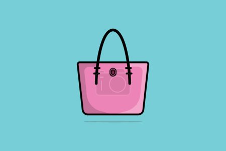 Illustration for Lady Beautiful Purse or Bag vector illustration. Beauty fashion objects icon concept. New arrival women evening event purse vector design. - Royalty Free Image