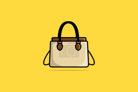 Illustration for Trendy Flat Girls Party Purse vector illustration. Beauty fashion objects icon concept. Hand and shoulder bags models in modern style vector design. - Royalty Free Image