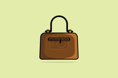 Illustration for Stylish Leather Bags, Trendy Casual Style Handbags vector illustration. Beauty fashion objects icon concept. Fashionable woman bags vector design. - Royalty Free Image
