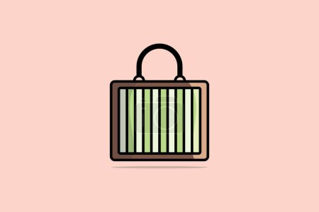 Illustration for Fashionable Woman Bags Flat design vector illustration. Beauty fashion objects icon concept. Female accessories, elegant purses isolated on pink background. - Royalty Free Image