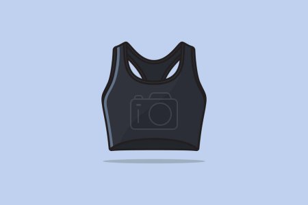 Illustration for Girls Underwear Bra vector illustration. Sports and fashion objects icon concept. Sports and gym bra for women and girls Wear vector design with shadow. - Royalty Free Image