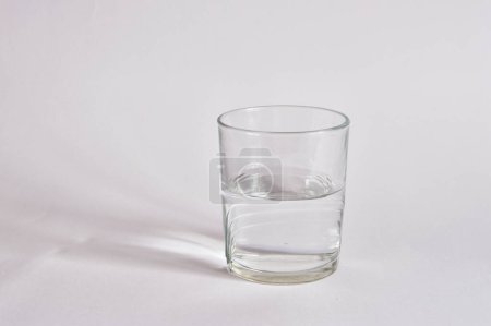 glass of water, isolated on white background,