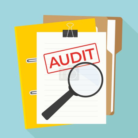 concept of audit in a business - vector illustration