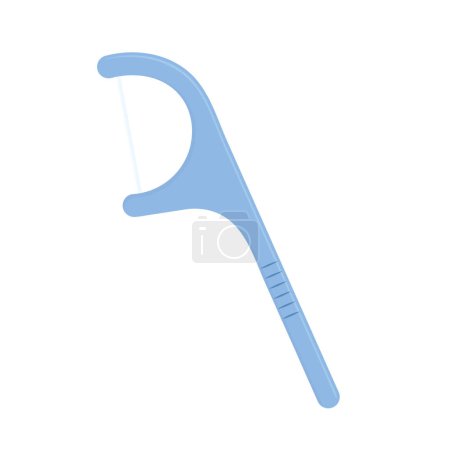 Illustration for Toothpick with dental floss icon- vector illustration - Royalty Free Image