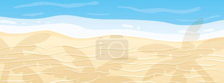 Illustration for Summer banner, shadows of palm leaves on the tropical beach - vector illustration - Royalty Free Image
