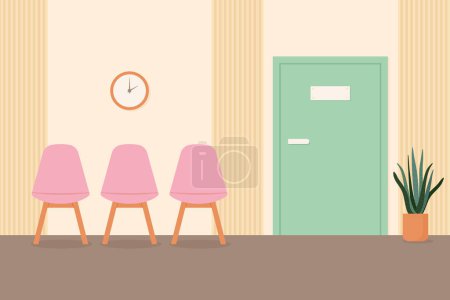 Illustration for Empty waiting room- vector illustratio - Royalty Free Image