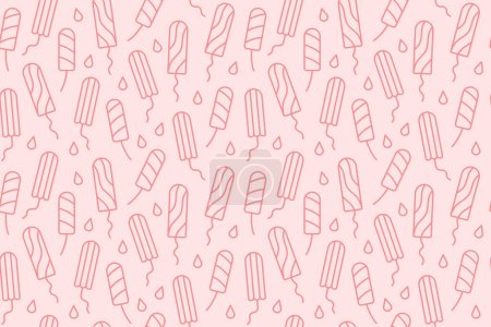 nahtloses Menstruationsmuster mit Tampons; Gesundheitskonzept der Frau - Vektorillustration