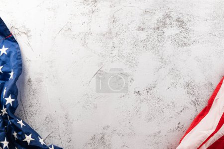 Foto de Presidents Day. Banner template design of presidents day concept, flag of United States American, USA flag for Memorial day on abstract Background - Imagen libre de derechos