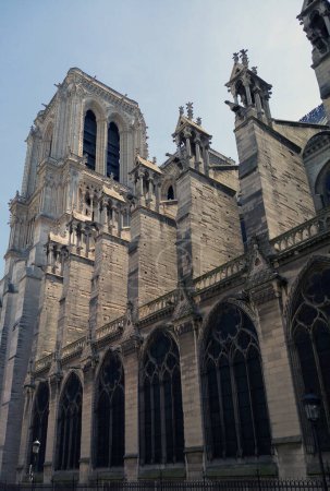 Photo for Notre Dame de Paris Cathedral, France. Architecture details of touristic locations - Royalty Free Image