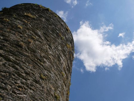 Téléchargez les photos : Ancien château celtique tour arrière-plan, château de Blarney en Irlande, ancienne forteresse celtique - en image libre de droit
