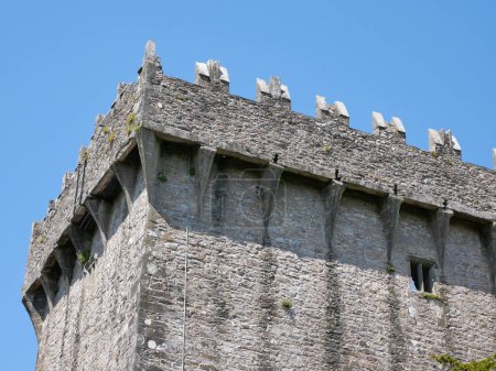 Antigua torre del castillo celta, castillo de Blarney en Irlanda, antigua fortaleza celta