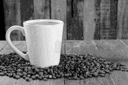 Photo for Cup of coffee background, coffee time photo - Royalty Free Image