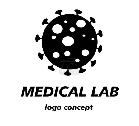 Téléchargez les photos : Concept de logo de laboratoire médical, modèle de logotype, illustration vectorielle de maquette de logo médical - en image libre de droit