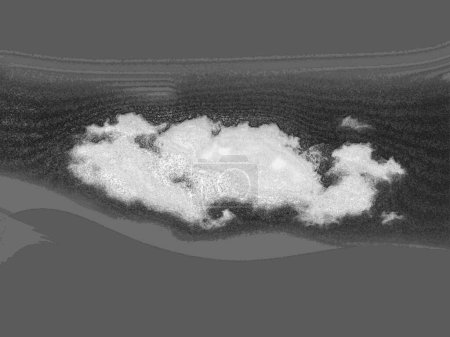 Nuage unique dans le ciel, photo en forme de nuage. Nuage d'été blanc