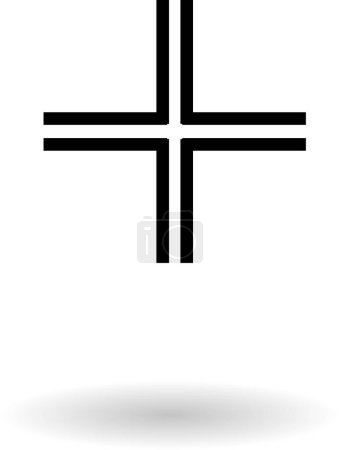 Téléchargez les illustrations : Croix gamma isolée sur fond blanc, illustration vectorielle - en licence libre de droit