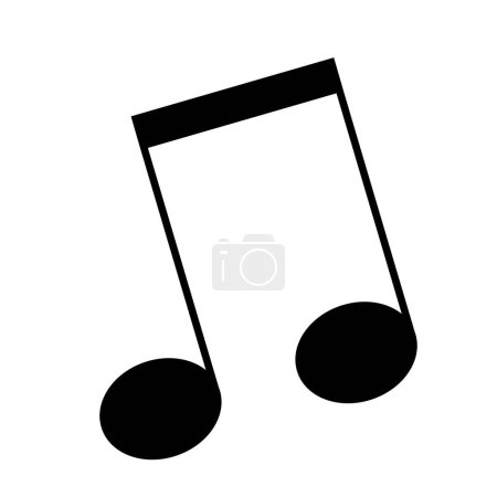 Téléchargez les illustrations : Music note icon isolated over white background. Musical vector icon for websites, musical apps and decoration purposes - en licence libre de droit