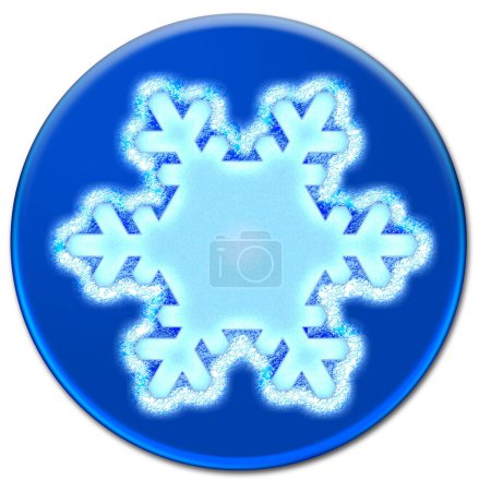 Frozen snowflake illustration isolated over white background