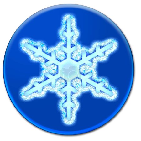 Frozen snowlake illustration icon isolated over white background