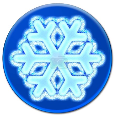 Frozen snowlake Illustration Symbol isoliert über weißem Hintergrund