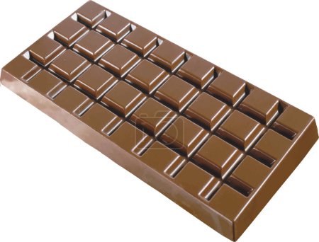 Dark chocolate bar shape vector illustration, chocolate shape