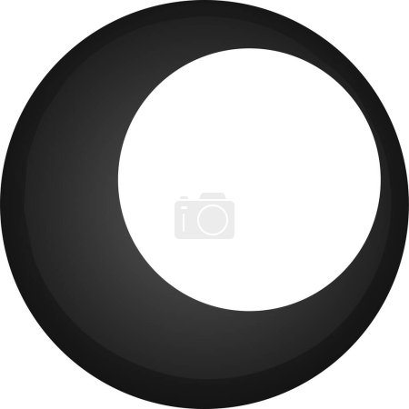 Pool-Ball-Symbol über weißem Hintergrund Vektor Illustration. Billardkugel Silhouette Logo-Konzept, Cliparts