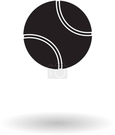 Tennisball-Piktogramm über weißem Hintergrund Vektor Illustration. Tennisball Silhouette Logo Konzept, Linienzeichnung Cliparts