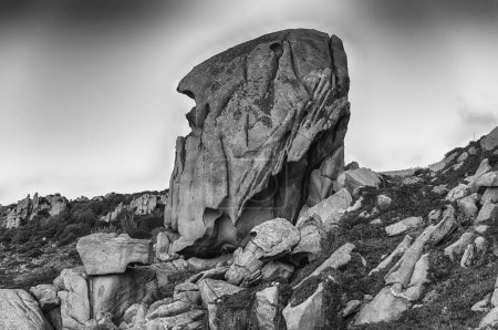 Photo for View over the scenic granite rocks in Santa Teresa Gallura, northern Sardinia, Italy - Royalty Free Image
