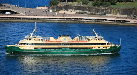 Photo for Sydney, Australia - September 10, 2009 : MV Collaroy at Sydney Harbour. Manly Ferry "Collaroy" approaching terminal at Circular Quay after its departure from Manly on the north shore. - Royalty Free Image