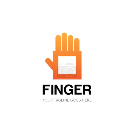 finger gesture logo and feedback or vote icon vector design