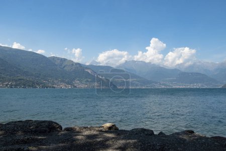 Photo for Lake Como, panoramic view of the lake on a summer day, Italy, Europe - Royalty Free Image