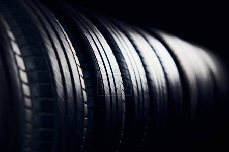 Photo for Closeup of car tyres - Royalty Free Image