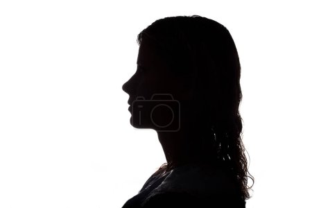 Photo for Silhouette of a girl on a white background - Royalty Free Image