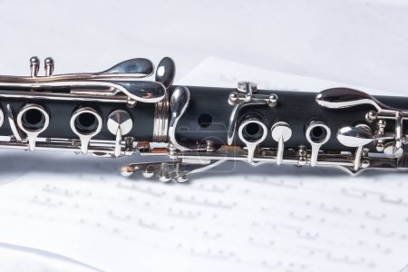 clarinet on a white background
