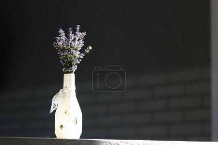 Photo for Lavender flowers in a vase floral - Royalty Free Image
