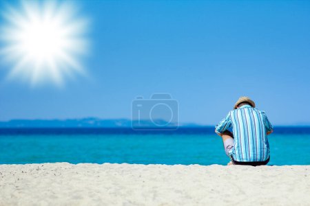 Photo for Happy guy on vacation at the sea at the weekend - Royalty Free Image