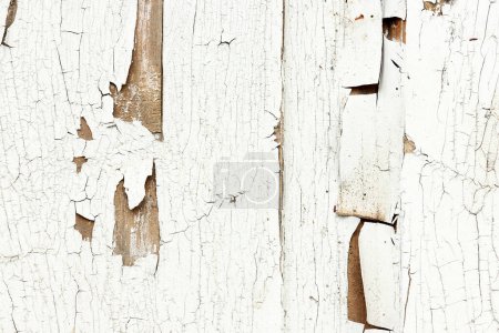 Foto de Blanco viejo pelado pared madera fondo - Imagen libre de derechos