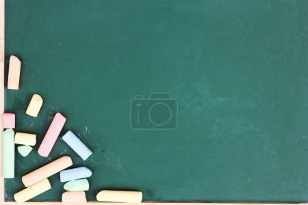 Photo for A background school green chalk board - Royalty Free Image