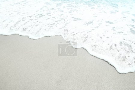 Photo for Beautiful sea and sand on the shore vacation travel background - Royalty Free Image