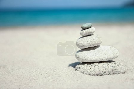 Photo for Stones relax in nature by the sea travel - Royalty Free Image